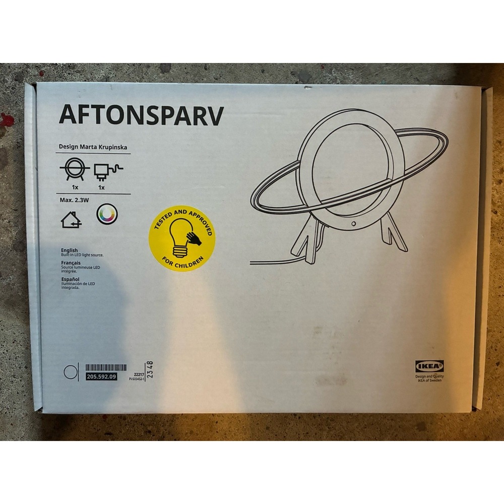 Ikea Aftonsparv Kids LED Planet Shape Table Light Decorative New